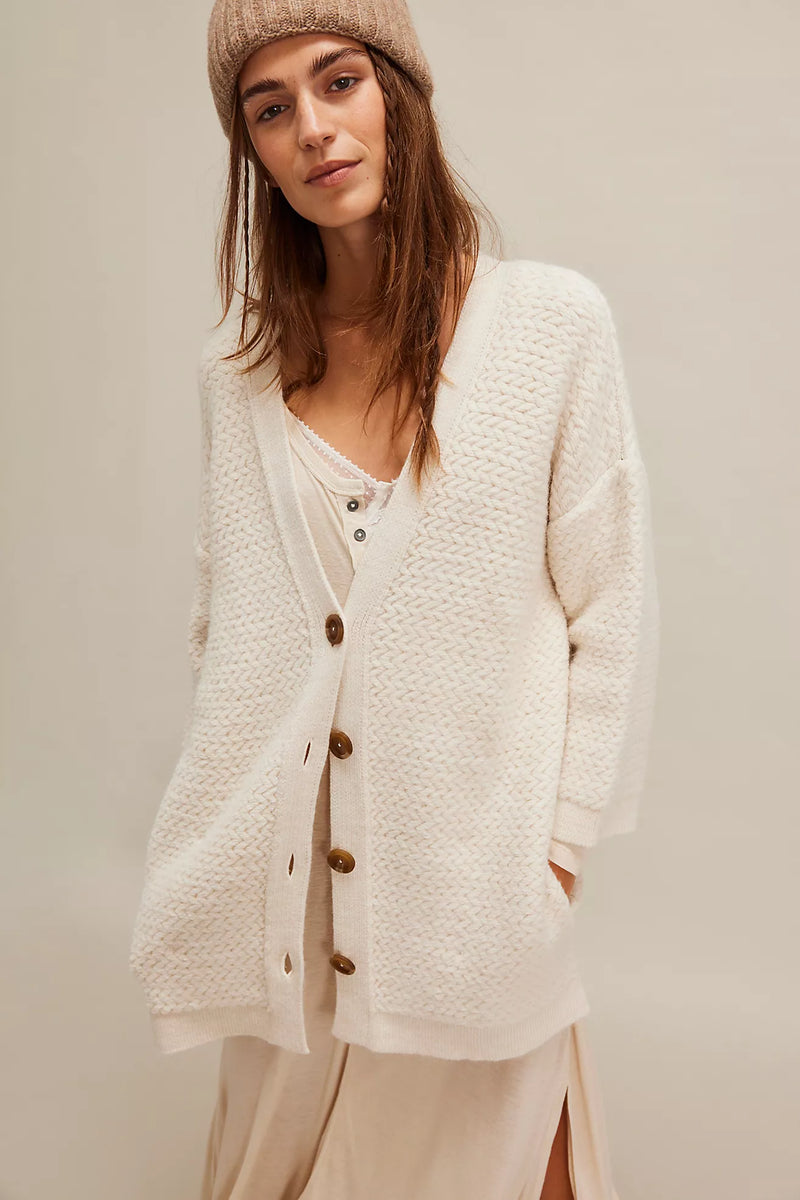 ポコ】Supreme Herringbone Cardigan Supreme Herringbone