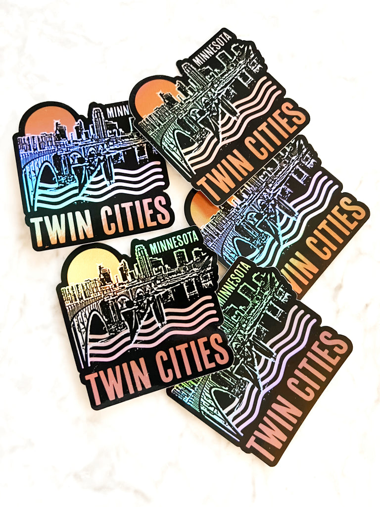 Twin Cities Holographic Sticker 