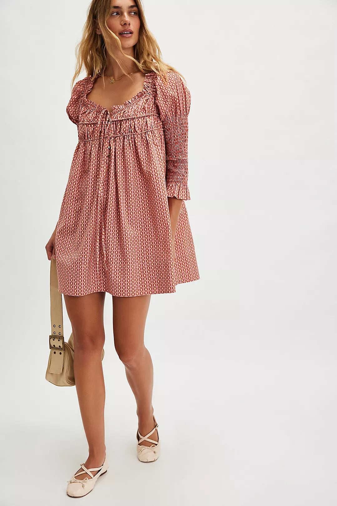Free People Women's Star Dip Mini Dress, X-Large, Cotton Free People Women's Star Dip Mini Dress, X-Large, Cotton